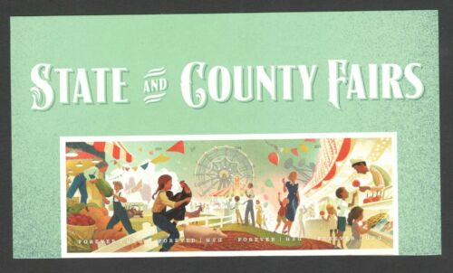 2019 State & County Fairs Block of 4 Forever Stamps - Header,- Scott 5401-5404