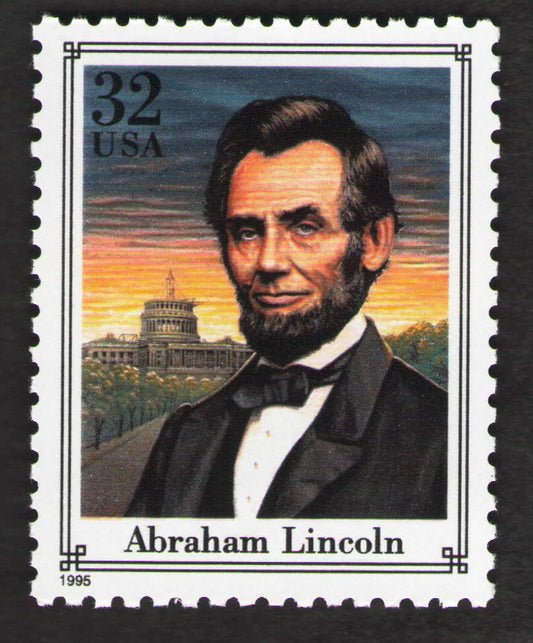 1995 Civil War Abraham Lincoln Single 32c Postage Stamp, Scott 2975j, MNH, OG