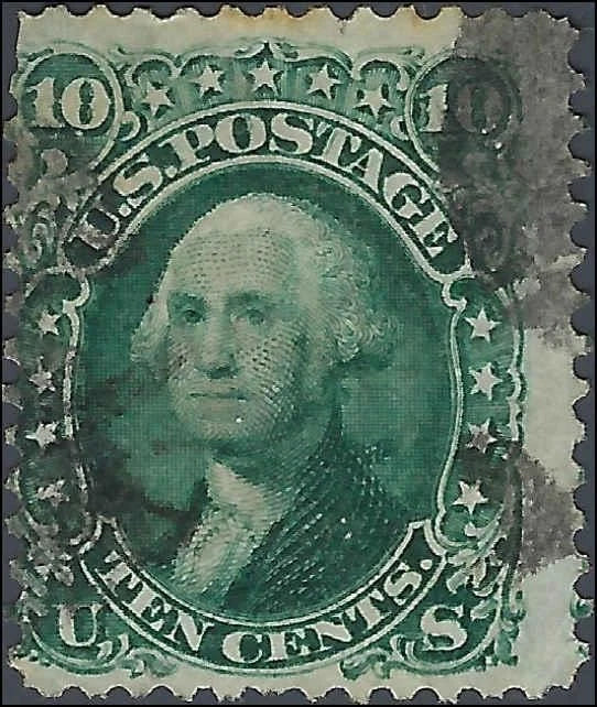 1861 USA - Scott 68 - 10c - Upper Left Corner Flaw, Otherwise Solid