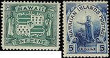 c1899 - Hawaii Scott 80, 82 Stamps - Both MH, OG - Fresh!