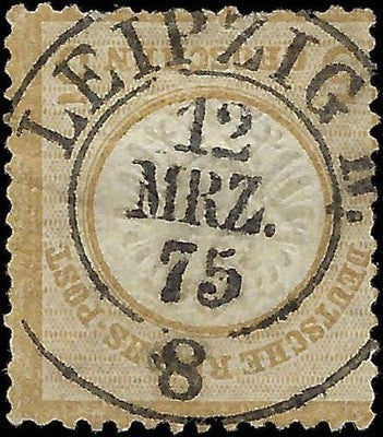 c1872 Germany 5gr - Scott 20 - with on the Nose Liepzig Cancel - Thin