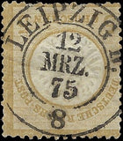 c1872 Germany 5gr - Sc# 20 - with on the Nose Liepzig Cancel - Thin