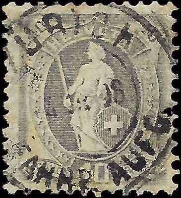 VEGAS - 1907 Switzerland - Scott 122, 40c - Used - Thin