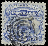 c1869 - Scott # 114 3c Locomotive - Used - Small Tear - Premium Centering!