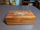 Vintage Lane? Custom Painted Cedar Dresser Jewelry Trinket Chest - Free Shipping