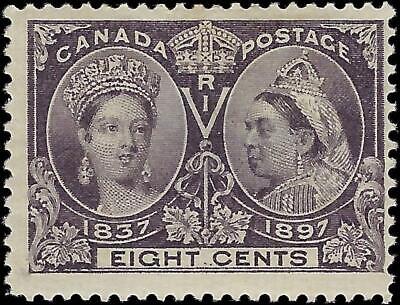 VEGAS - 1887 Canada Queen Victoria- 8c - Scott 56 - MH, OG - Thin Center