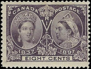 VEGAS - 1887 Canada Queen Victoria- 8c - Sc# 56 - MH, OG - Thin Center