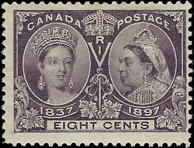 VEGAS - 1887 Canada Queen Victoria- 8c - Sc# 56 - MH, OG - Thin Center