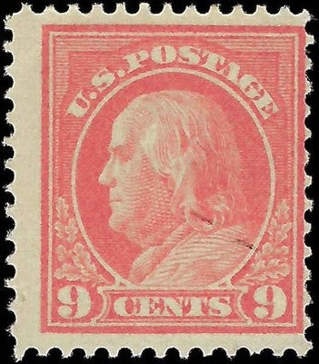 c1914 - Scott 415 9c Franklin Stamp (Perf 12) - MNH, Undisturbed OG - Fresh! -READ
