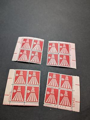 1968 Star Runway Airmail Plate Block Set of 4 Plate #29475 - Scott C72 MNH