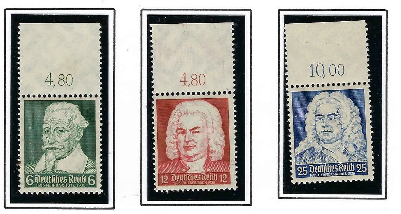 1935 Germany Set - Sc# 456-458 - MNH, Undisturbed OG - All Post Office Fresh!