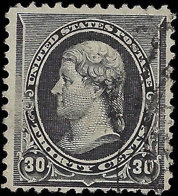 c1890 - #228 Jefferson 30c USA Postage Stamp - Used - Solid