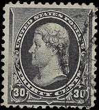 c1890 - #228 Jefferson 30c USA Postage Stamp - Used - Solid