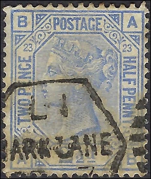 c1880 - Great Britain Scott # 82, Plate 23 - Used - Nice Centering - Solid