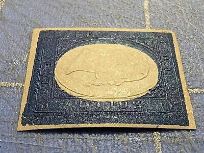 VEGAS - 1854 Sardinia Italy 20c Stamp -Scott 8 - Mint, No Gum - Lt Corner Crease
