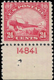 c1923 - Scott C6 24c Airmail Stamp with Plate Number - MNH, Undisturbed OG