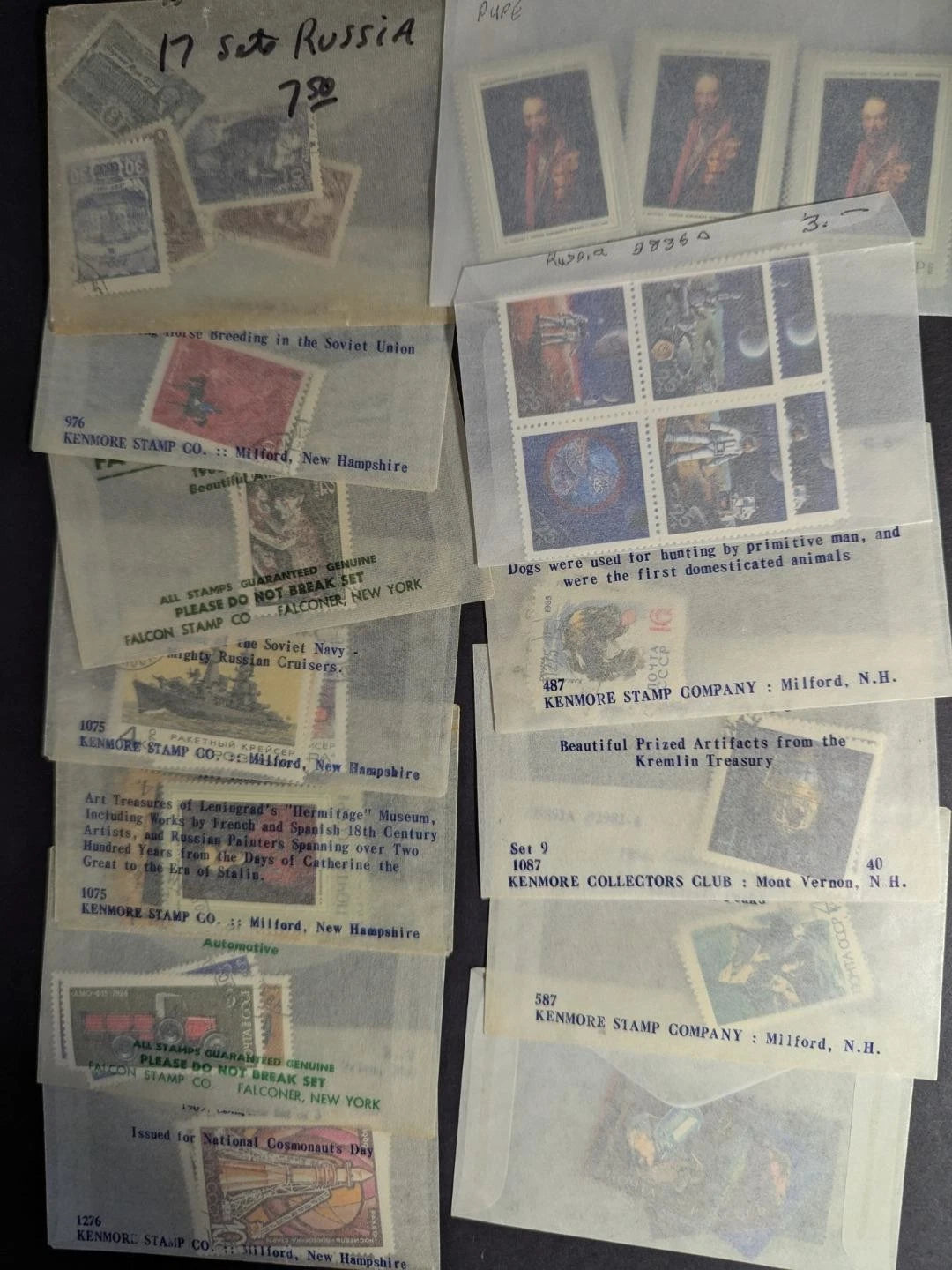 Quantity Russia Stamps in Bags, etc, Unchecked From Estate! -68 Photos