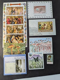 Box of Misc International Stamps, Souvenir Sheets & More - 86 Photos