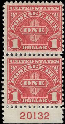 VEGAS - 1930 Postage Due Pair with Plate Number! - Scott J77a - MH, OG - Perf 11