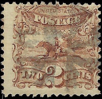 VEGAS - 1869 USA Post Horse & Rider 2c - Scott 113 - Solid