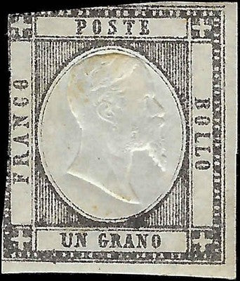 1861 Two Sicilies, Italy 1g Stamp - Scott 21 - Mint, No Gum -Cat= $310!