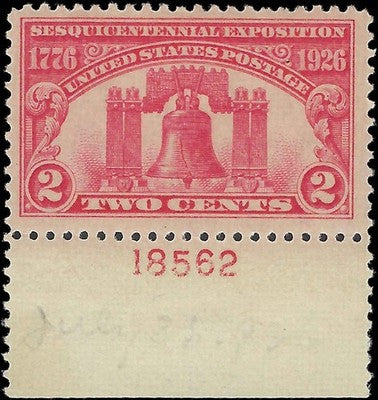c1926 - Scott 627 MNH, OG Undisturbed Gum - with Plate Number - Centering!