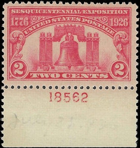 c1926 - Sc# 627 MNH, OG Undisturbed Gum - with Plate Number - Centering!