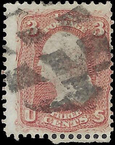 VEGAS - 1861 USA Washington 3c, Sc# 65- Solid