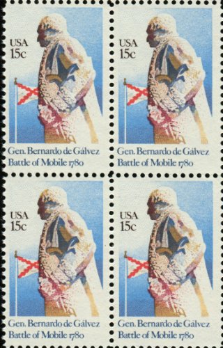1980 General Galvez Block of 4 15c Postage Stamps, Scott1826, MNH, OG