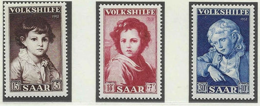 1952 Saar Set- Scott B92-B94 - MNH, Undisturbed OG - Post Office Fresh!