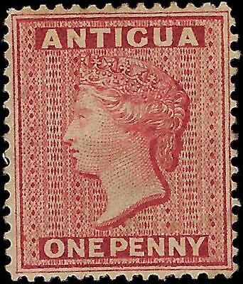 VEGAS - 1882-87 Antigua - Victoria 1p - Scott 18 - MH, OG - Rare Centering!