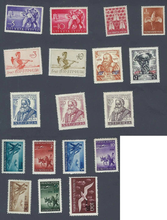 Yugoslavia-Trieste Zone B - Mostly MNH, Undisturbed Gum Misc Military Gov Issues