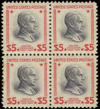 c1938 - Scott #834 $5 Cooolidge - MNH, Undisturbed OG - Some Toning