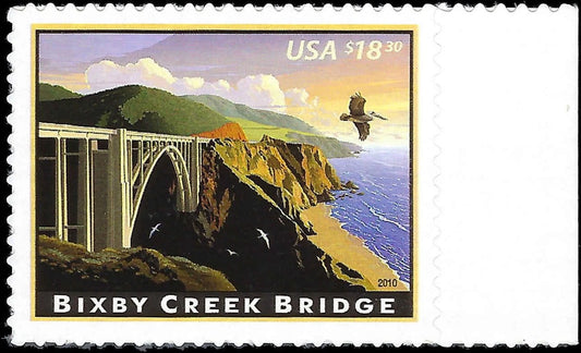 2010 USA - Scott 4439 - Bixby Creek Bridge - Express Mail $18.30 Face Value