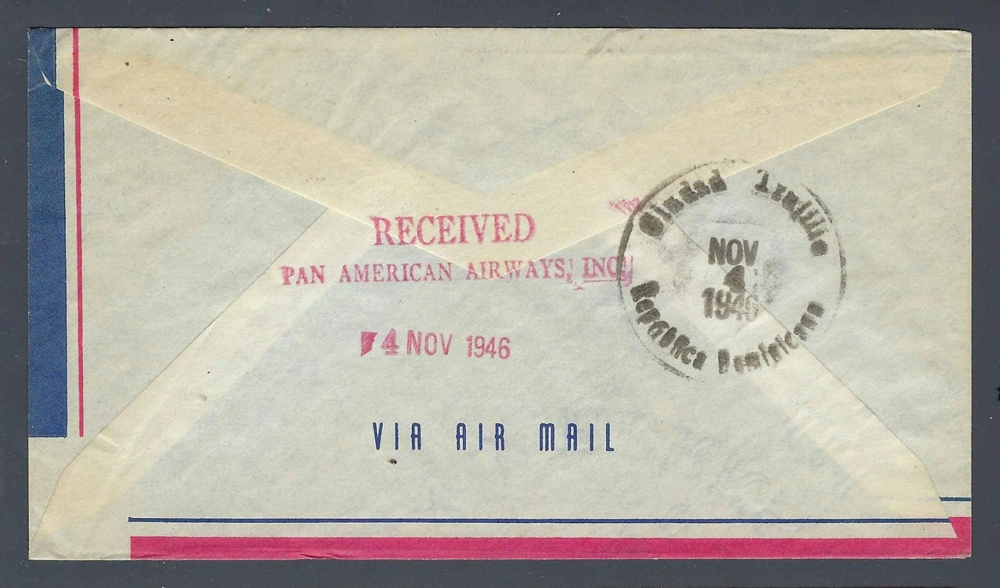 1946 Dominican Republic-US Airmail Test Cover to Pan American Airways NY