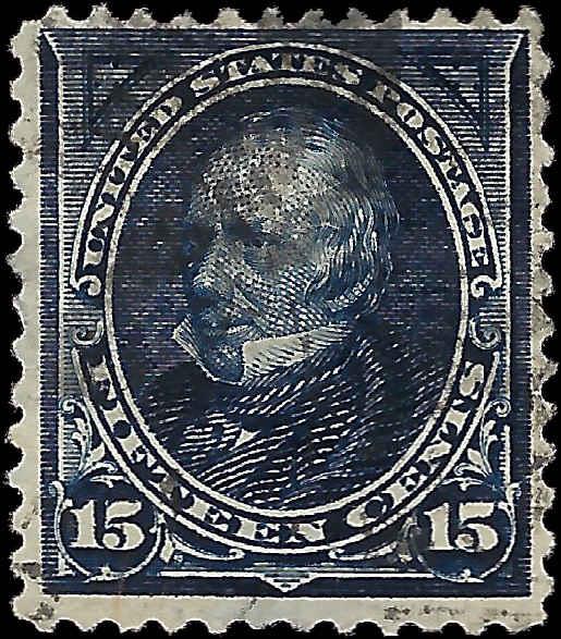 VEGAS - 1894 Clay 15c - Scott 259 - Verified No Visible WM - Thin