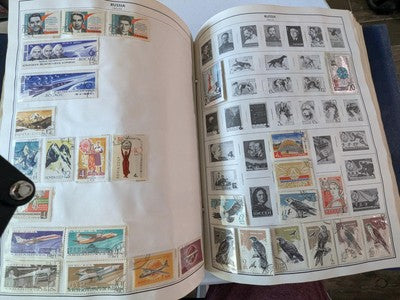 Loaded with Stamps Statesman Album with P.R. China!, Russia & More - 229 Photos