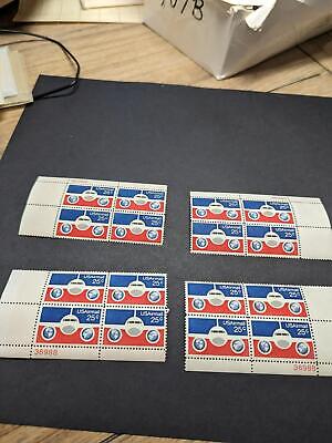 VEGAS - 1976 Plane,Globe Airmail Plate Block Set of 4 -Scott C89 Pl#36988 MNH