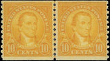 VEGAS - 1924 USA Monroe Coil Joint Line Pair - Scott 603 - MNH - Fresh!