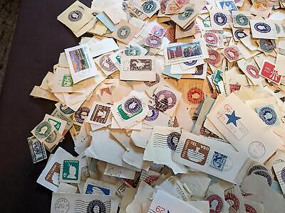 VEGAS - Unchecked Bag Mostly USA Postal Card/Stationary Cutouts - Mint & Used
