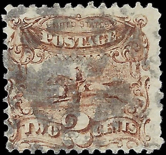 1869 USA - Scott 113 - 2c - Solid - Post Horse & Rider