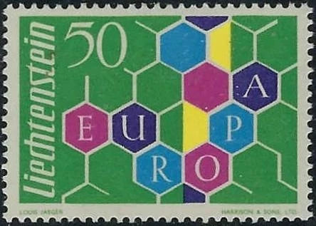 1960 Liechtenstein 50c Scott 356 - Europa CEPT MNH w/ 1973 Bolaffi Certificate