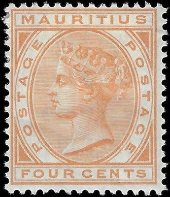 c1879 Mauritius - Scott 60 (WM 1)- Mint, No Gum - Very Nice!