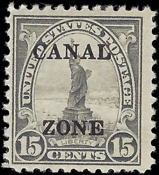1925 USA Canal Zone 15c - Scott 90 - Mint, Hinged, OG - Solid