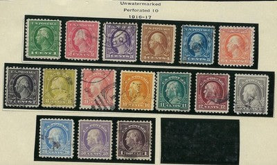 c1916-17 - USA - Scott 490-518 Short Set as Shown - All Used
