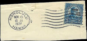 VEGAS - 1928 USA - Scott 648 - Hawaii Stamp On Paper Posted Hawaii