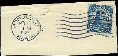 VEGAS - 1928 USA - Scott 648 - Hawaii Stamp On Paper Posted Hawaii