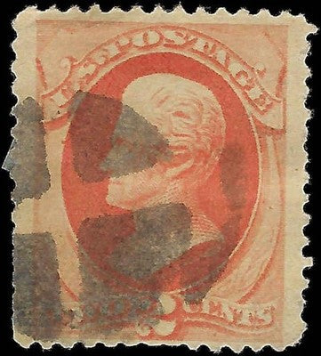 c1879 - Scott 183 Jackson 2c Stamp - Used Jumbo Width with Margins