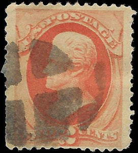 c1879 - Sc# 183 Jackson 2c Stamp - Used Jumbo Width with Margins