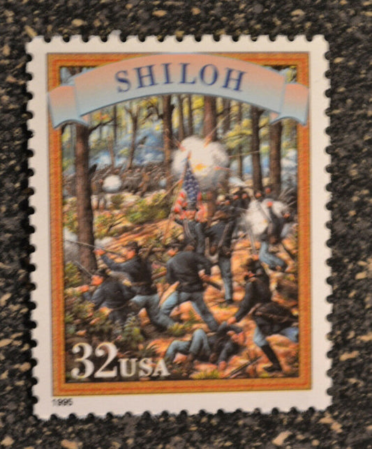 1995 Civil War Shiloh Single 32c Postage Stamp, Scott2975e, MNH, OG